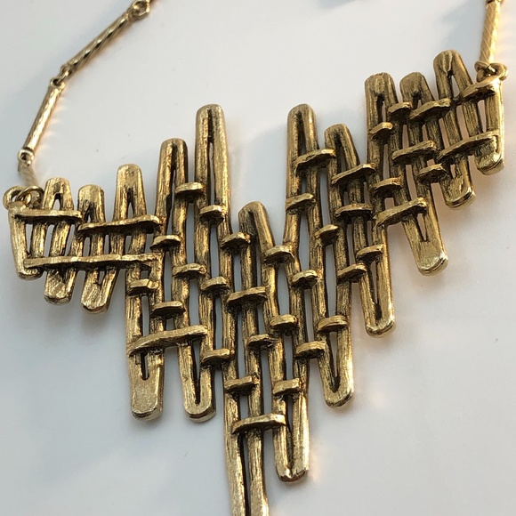 Vintage "Celebrity NY" Brutalist Necklace Circa 1970's - Picture 7 of 7